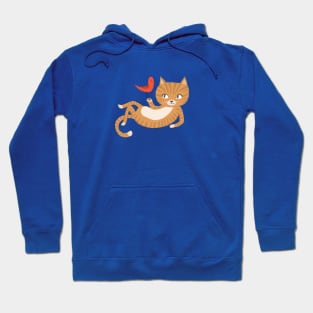 Cat and Bird Hoodie